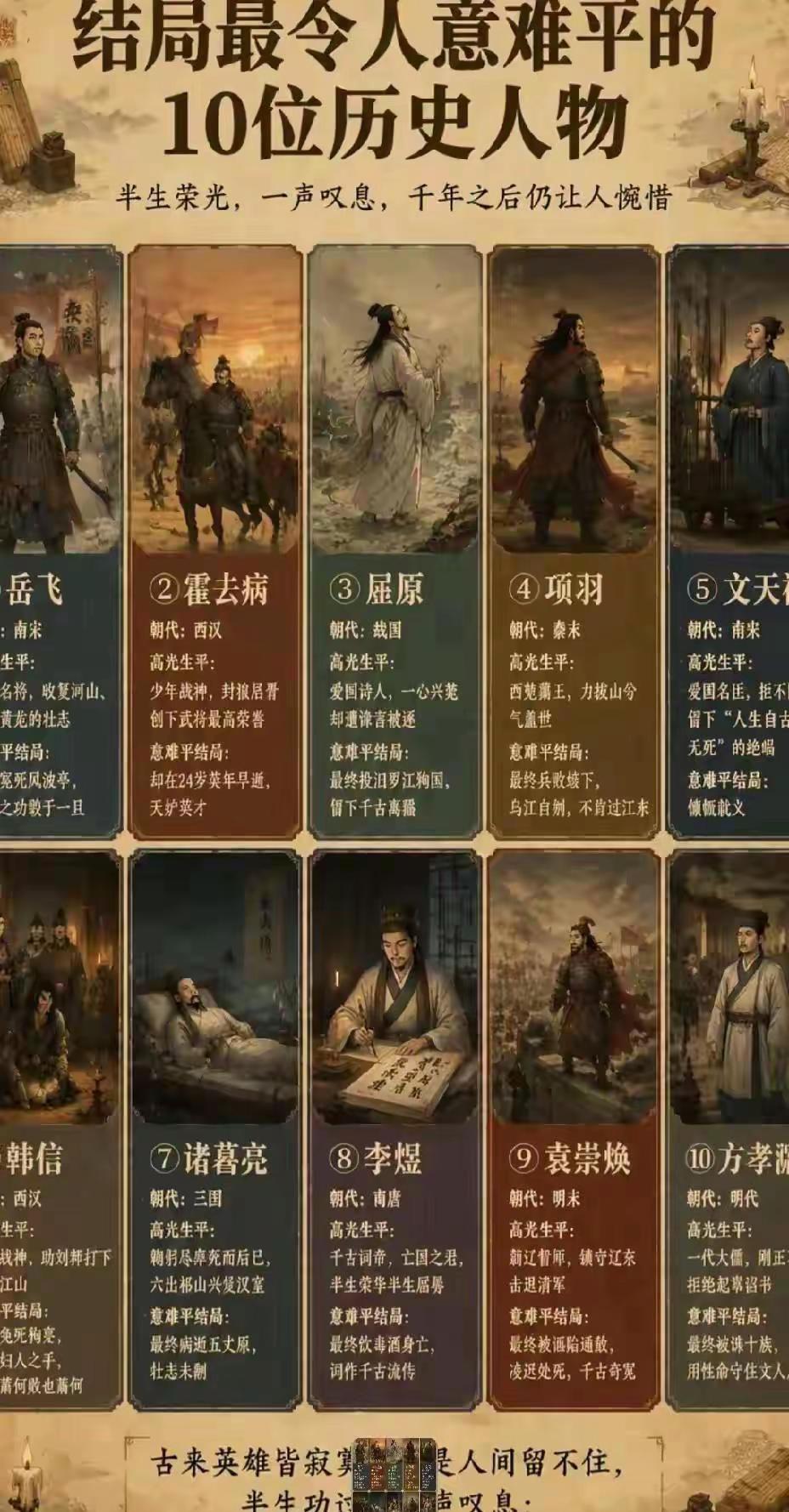 10位历史人物，谁的故事最让你动容
