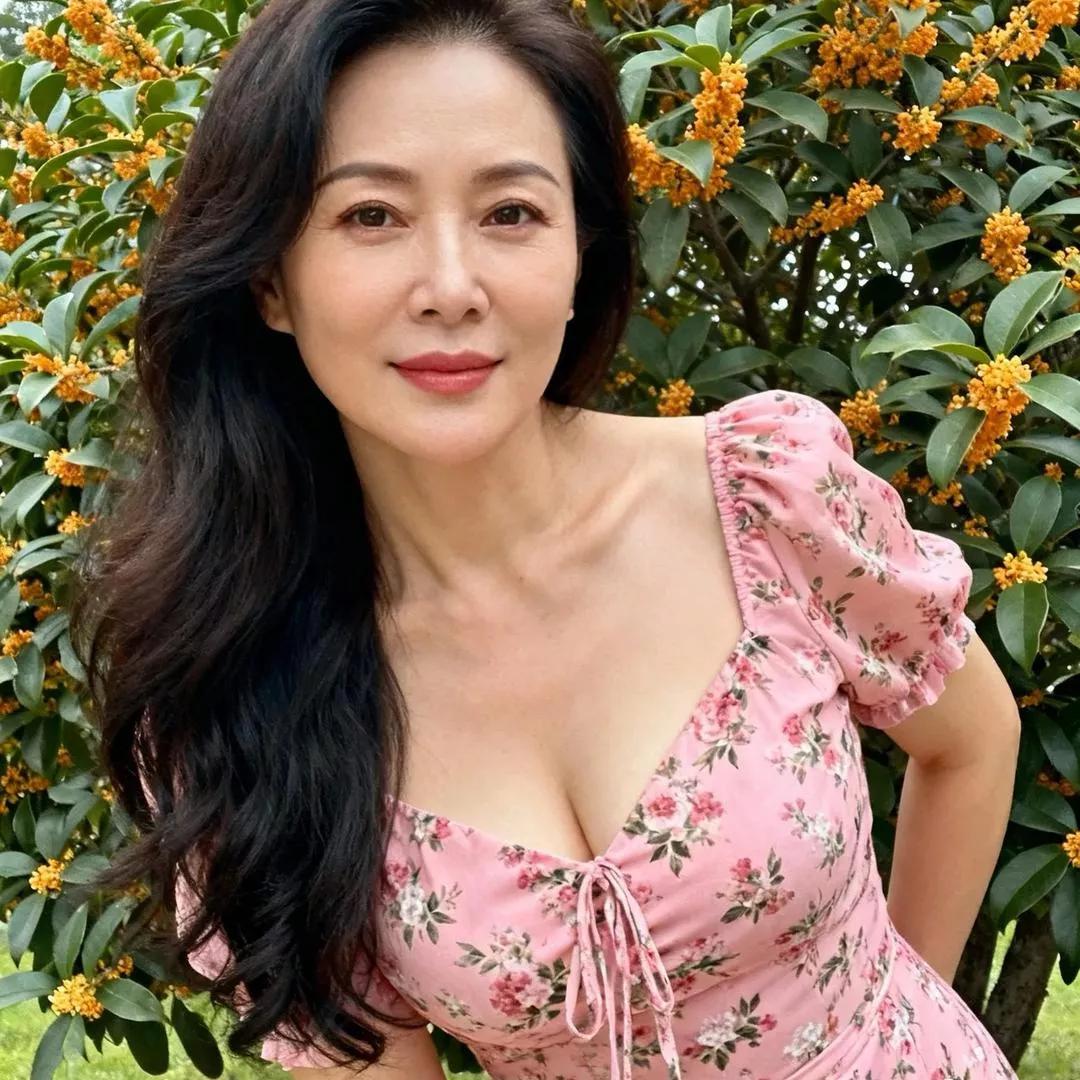 优雅的长发与花朵相映成趣，温柔地绽放自然之美。温婉长发少女 气质长发女孩 美少女