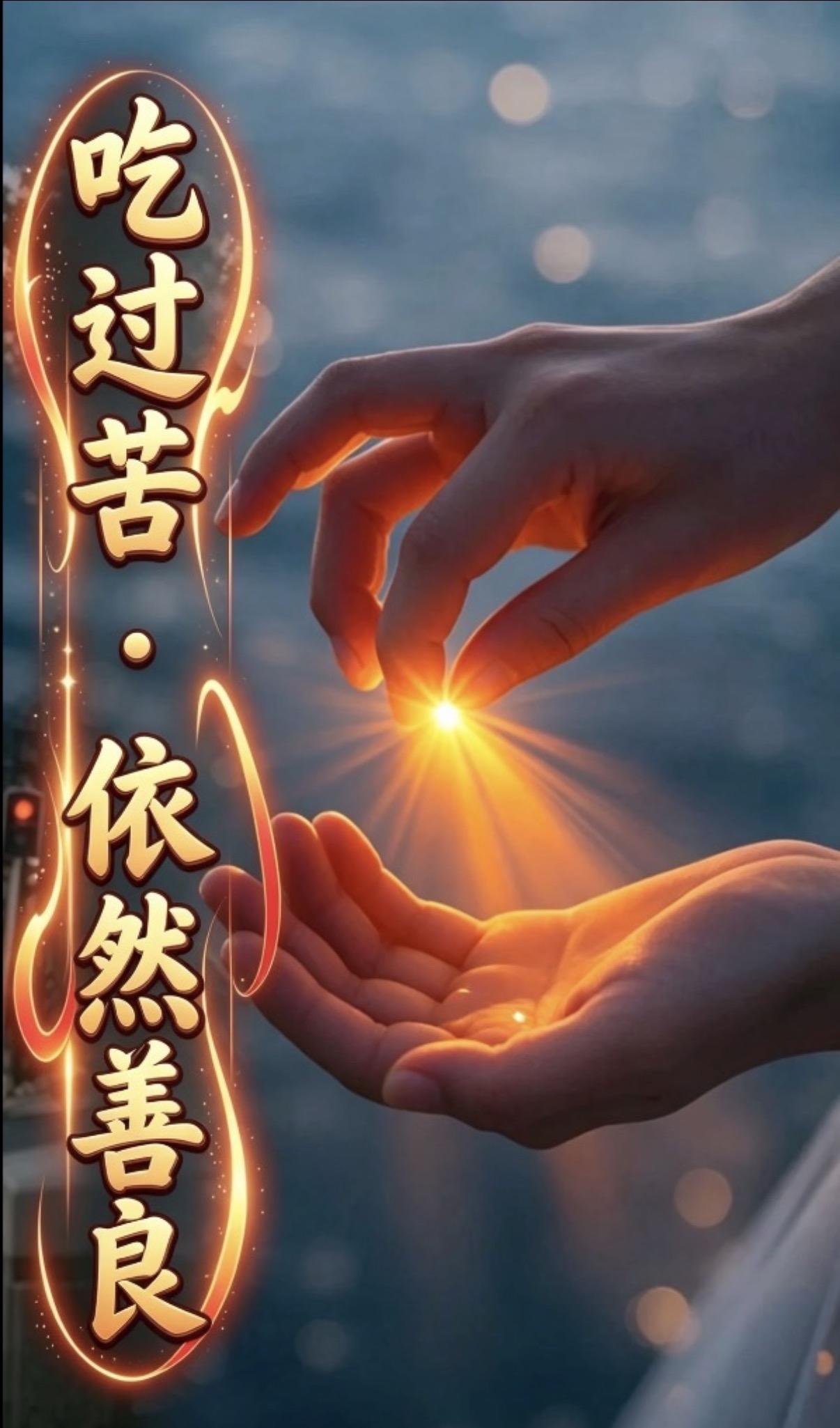 人世间最高贵的，
是一颗被碾过、
却依然选择柔软的心。

山顶的风光、腰缠的万贯