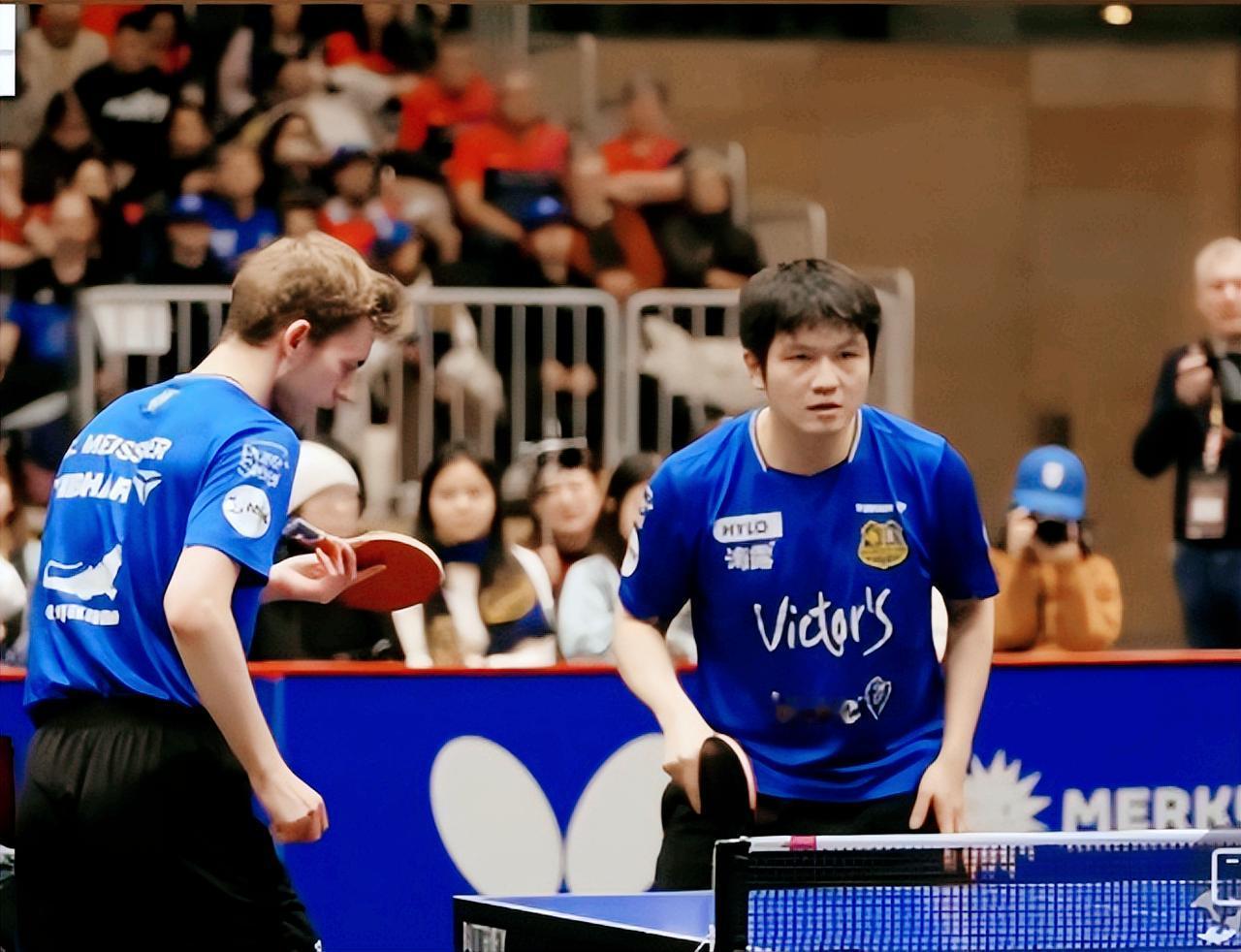 樊振东/迈斯纳1:3输给了邱党/安东

第一局
樊振东/迈斯纳10:12输了
