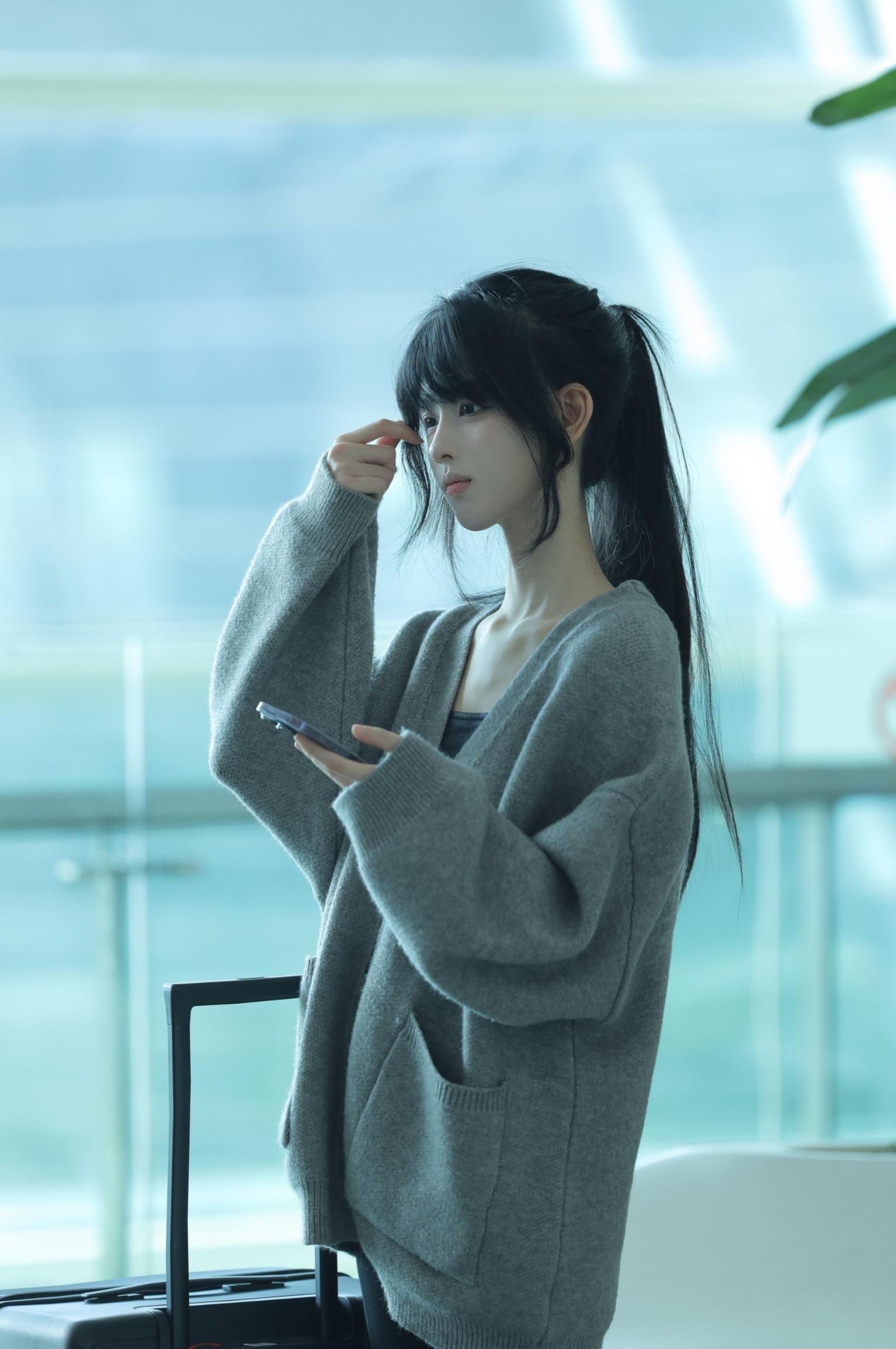 cos一下女明星机场照。摄影师cos站姐