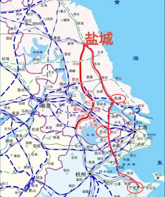 通苏嘉甬高铁预计2027通车，宁波人去苏州、南通绕开杭州，节省40分钟。

1.