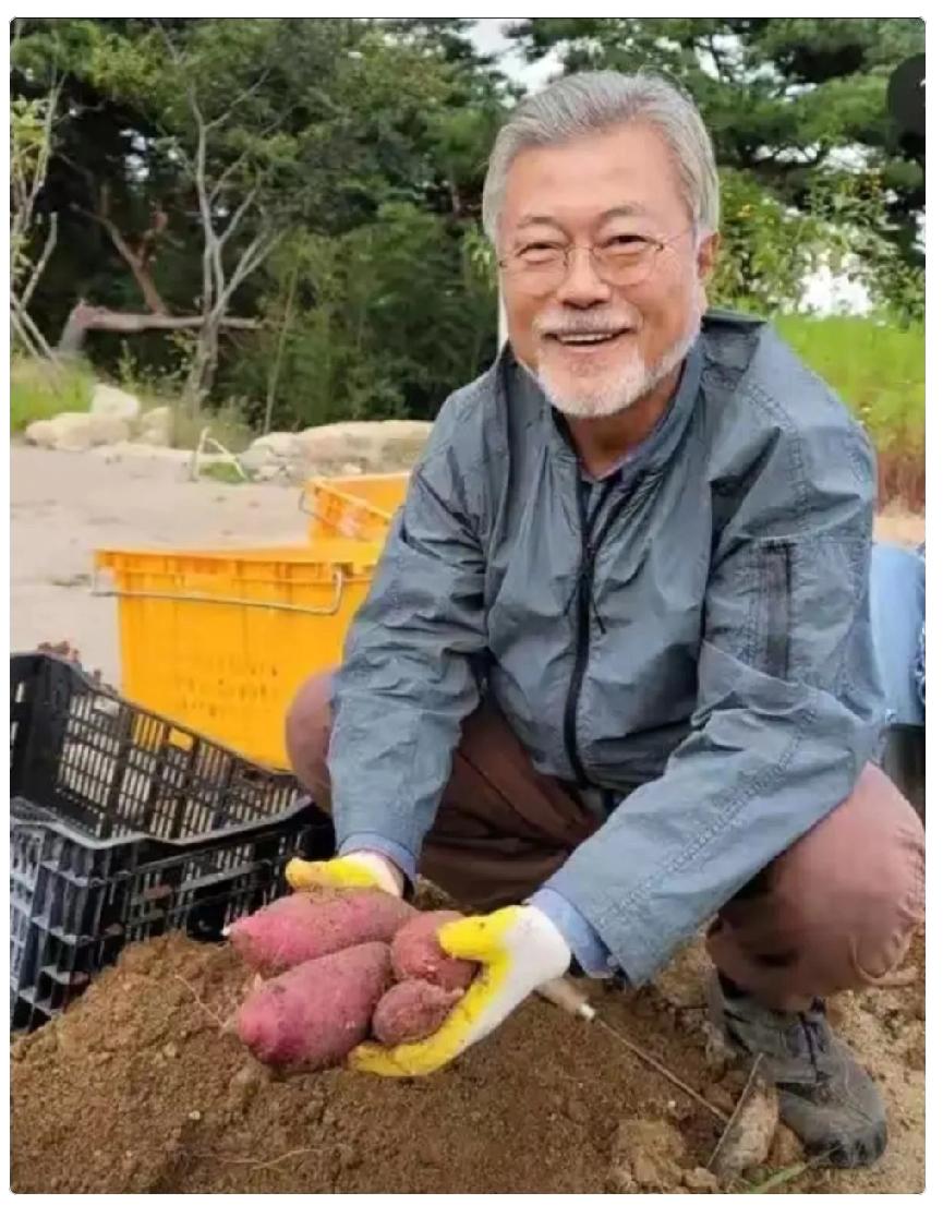 从韩国总统的位置上退休以后，他住在乡下，种菜，开书店，虽然每月领取1400万韩元