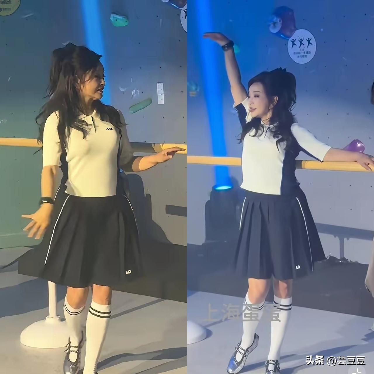 刘晓庆我都不好意思说您了，

您都75了，打扮的还像一个18岁的小学妹，这身材竟