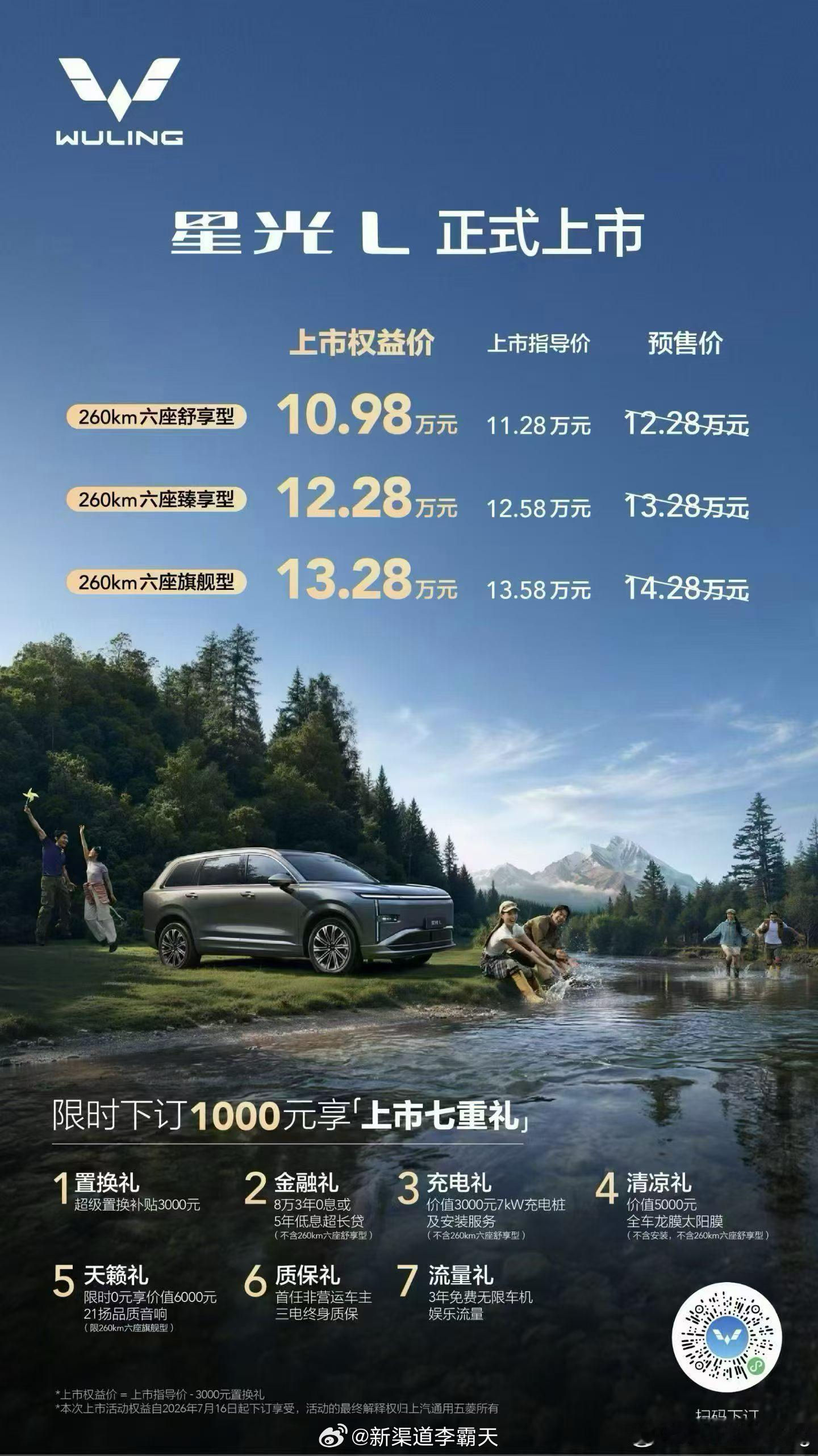 今晚还有个猛的，星光L 上市权益价 10.98-13.28万元~标准的532大六