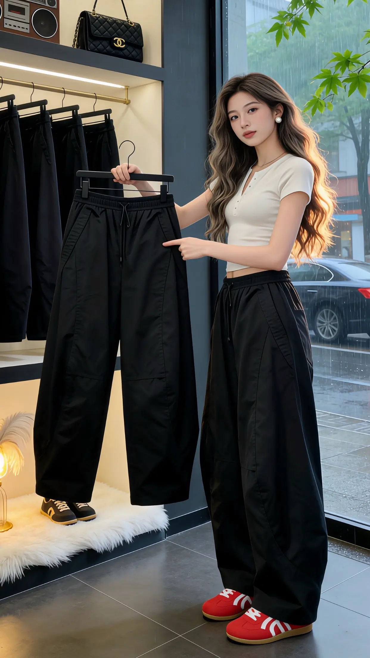 显瘦显高显腿长裤子 ins工装裤港风 这才是女生们想找的裤子吧 一眼就...