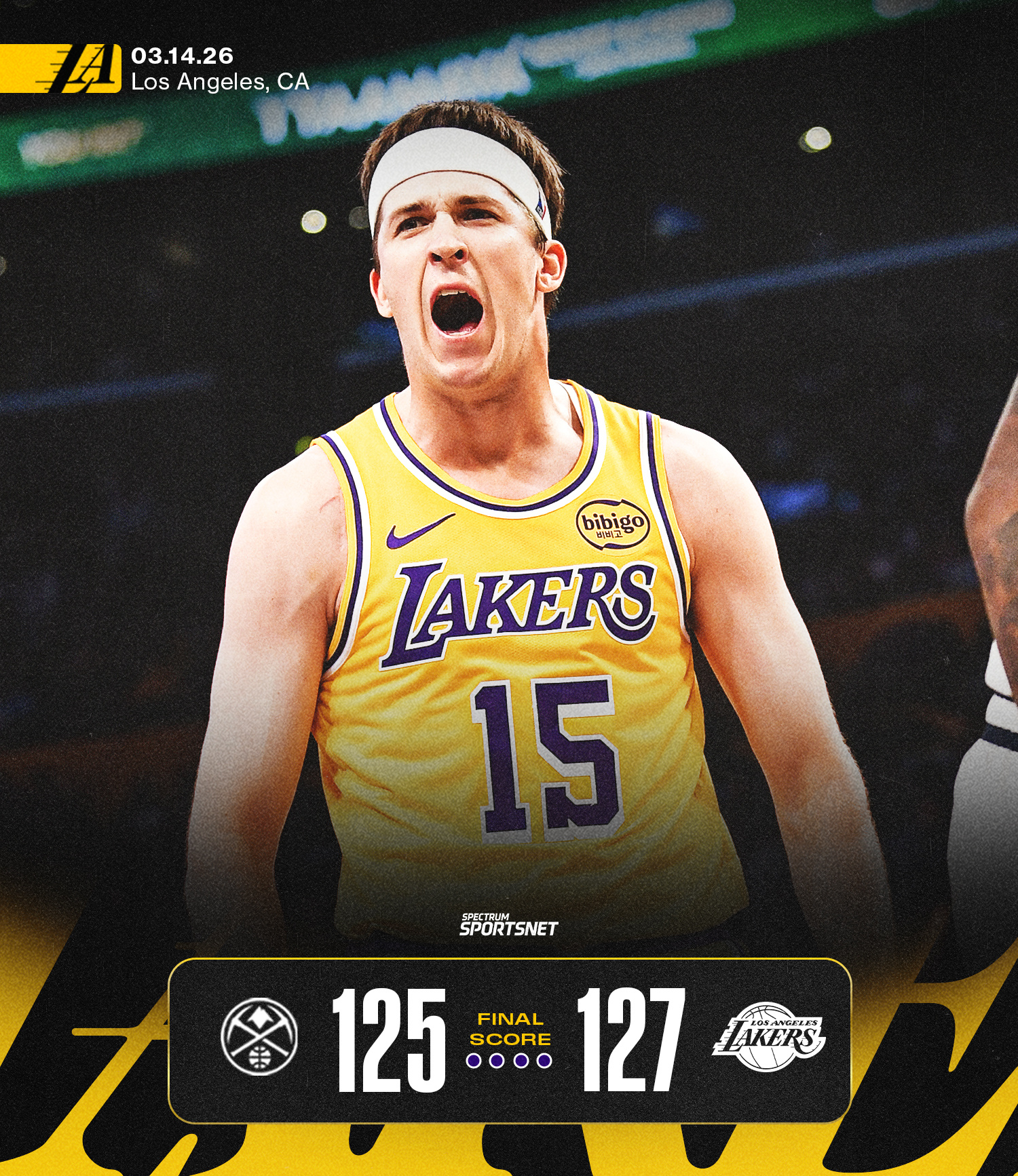 众志成城的一场比赛，赢的漂亮！湖人战胜掘金