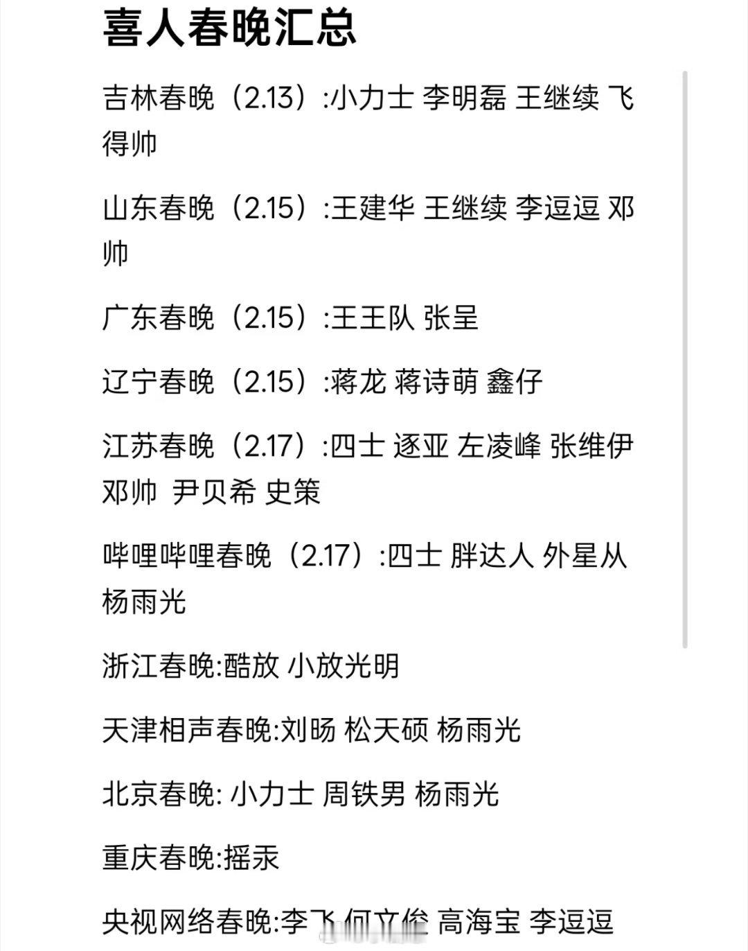 追喜人就是会感到幸福！后续会持续更新二编:哔哩哔哩春晚应该是大年初一（2.17）