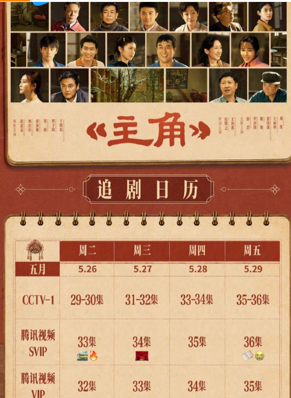 电视剧主角 这周一天只更一集，太少了吧 
