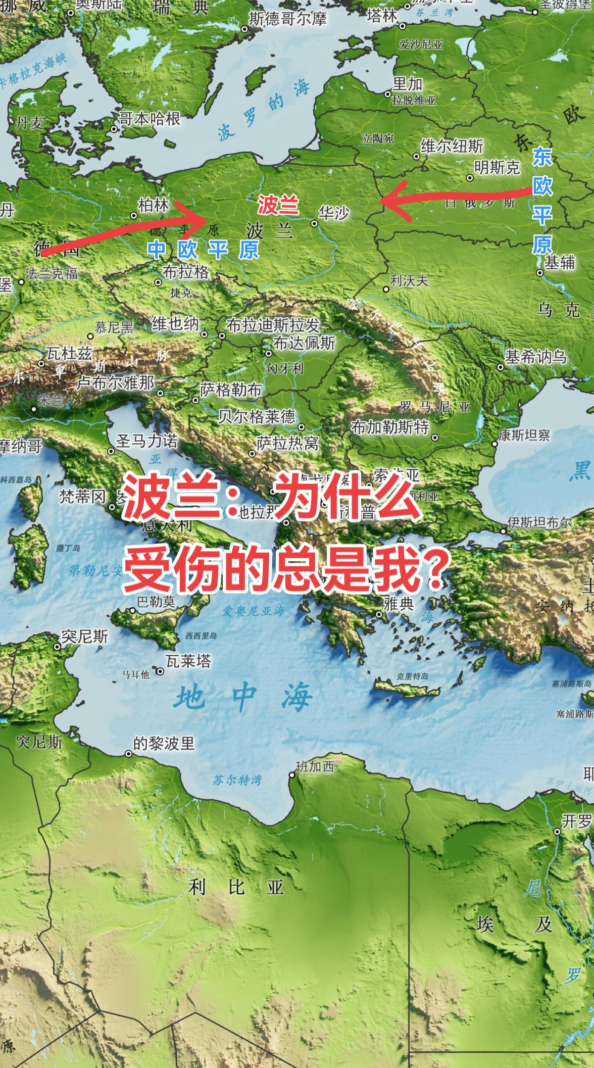 波兰所在的位置就像是一块被夹在两头巨兽之间的肥肉，历史上三次被灭国，其...