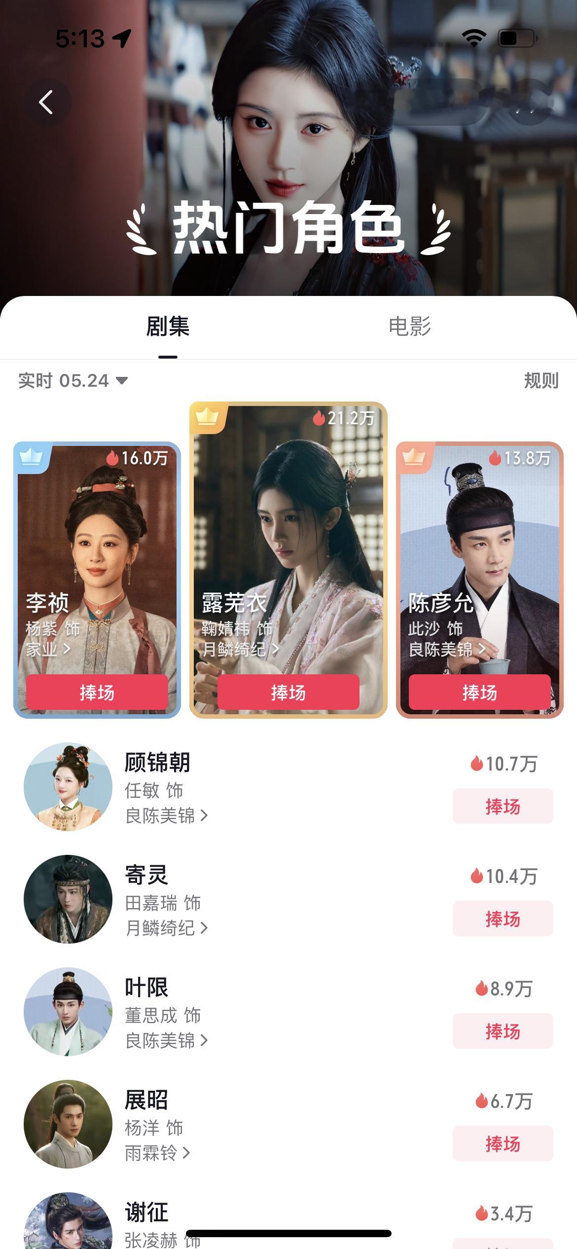 良陈美锦都完结好几天了，此沙还独自在热门角色榜前三，大家都知道这剧靠谁呢良陈美锦