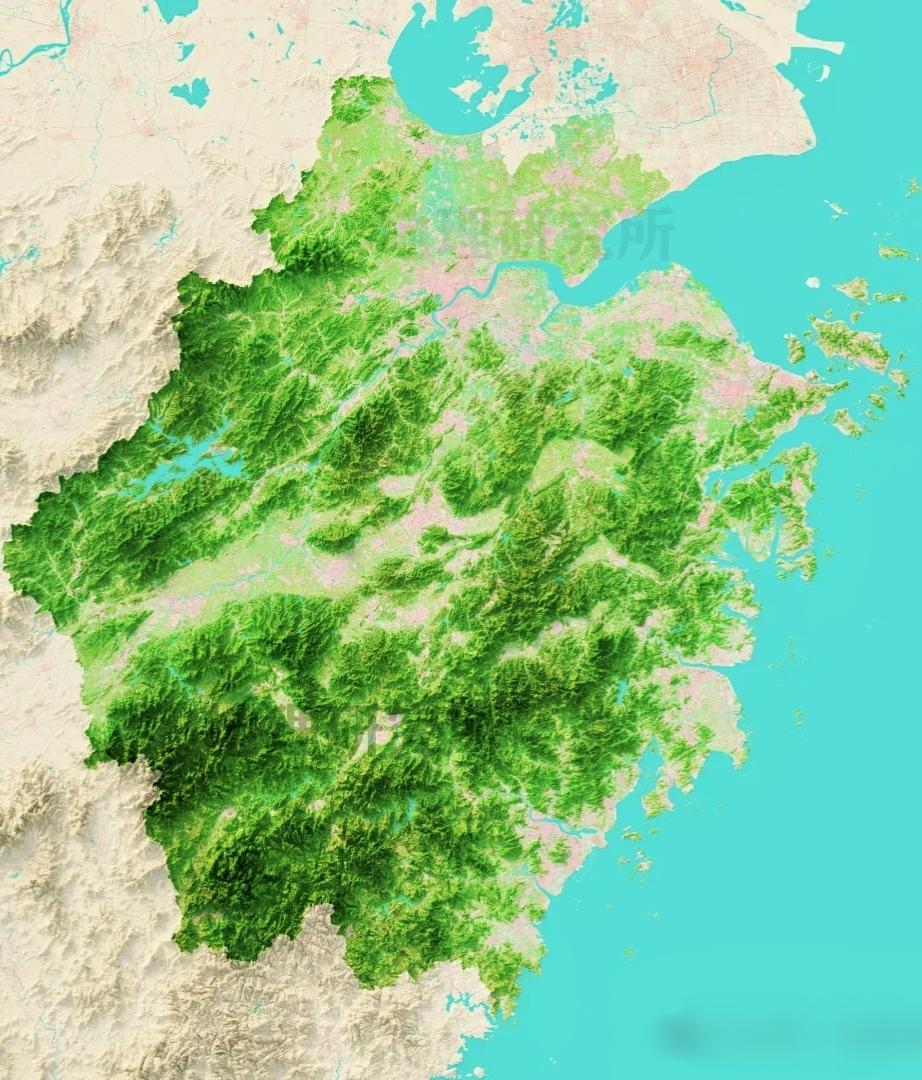 浙江省地形图