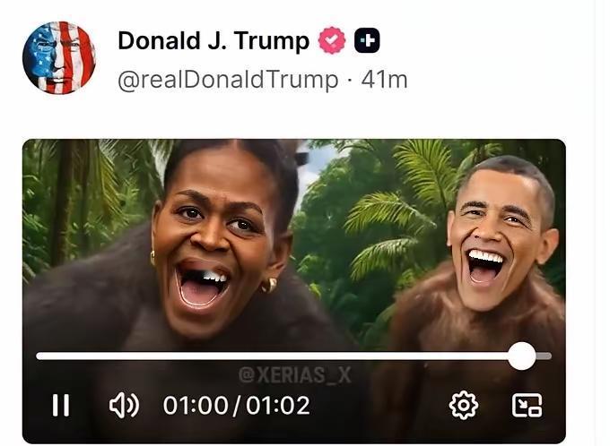 2月7日，美国前众议长佩洛西发文称：“特朗普昨晚发布的帖子简直是卑鄙无耻的种族主