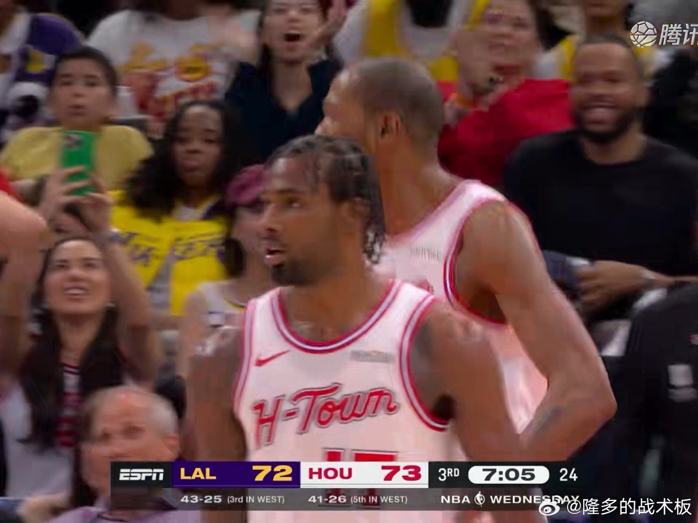 糟糕！火箭反超了湖人vs火箭