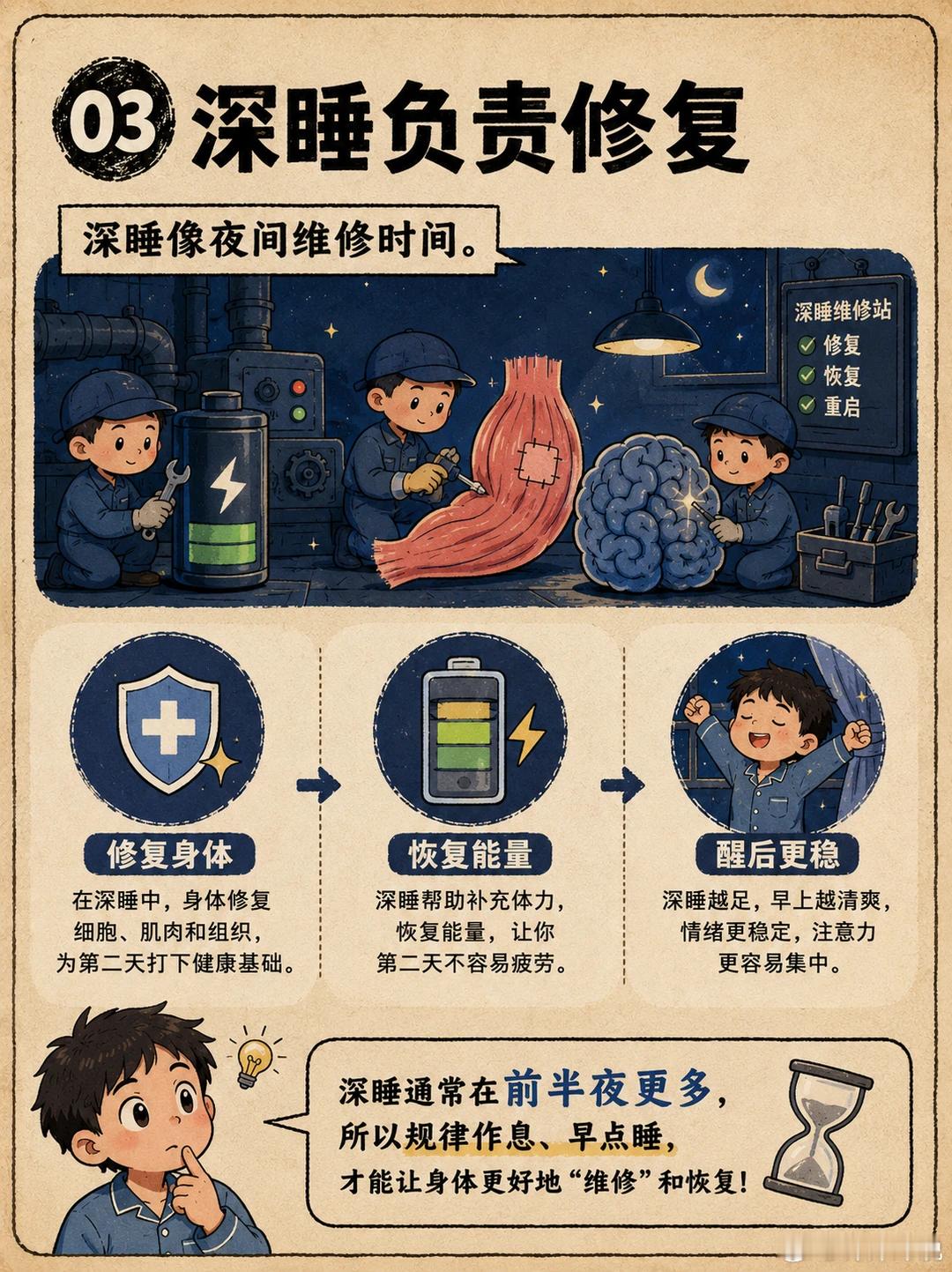 原来自己很少睡过舒服觉 睡得很舒服是因为深度睡眠占比更大了，附上睡眠小知识，码住