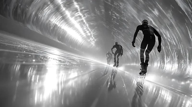 短道速滑的比赛尤为刺激，选手们在弯道处你追我赶，稍有不慎就可能摔倒。他们不仅要比