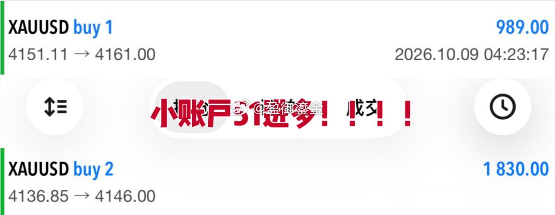 凌晨布局多单，大小账户全体盯好你们的账户！早上醒来就是早餐钱，大账户已经吃到肉了