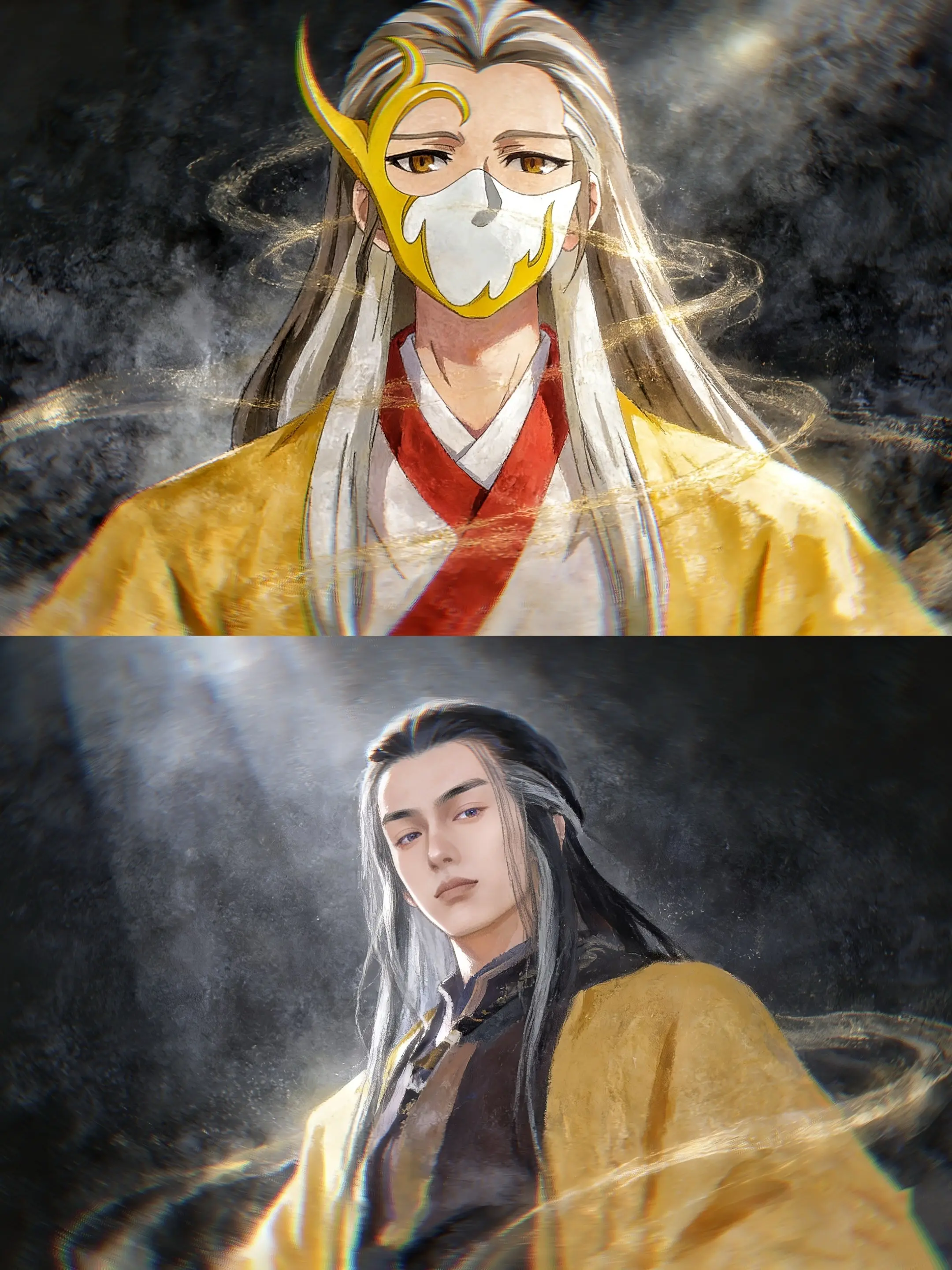 这般杨过造型简直就是真人版王权霸业。