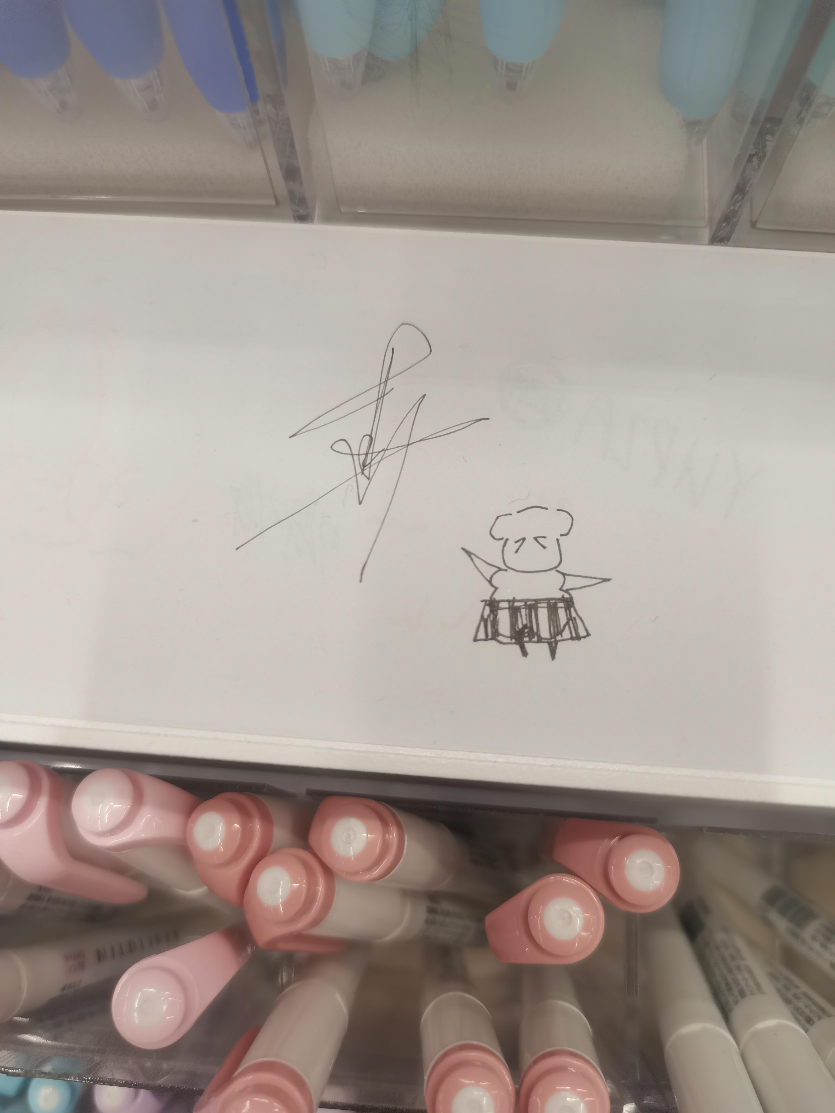 每次遇到这种可以试笔的纸就会触发类四涂鸦技能 