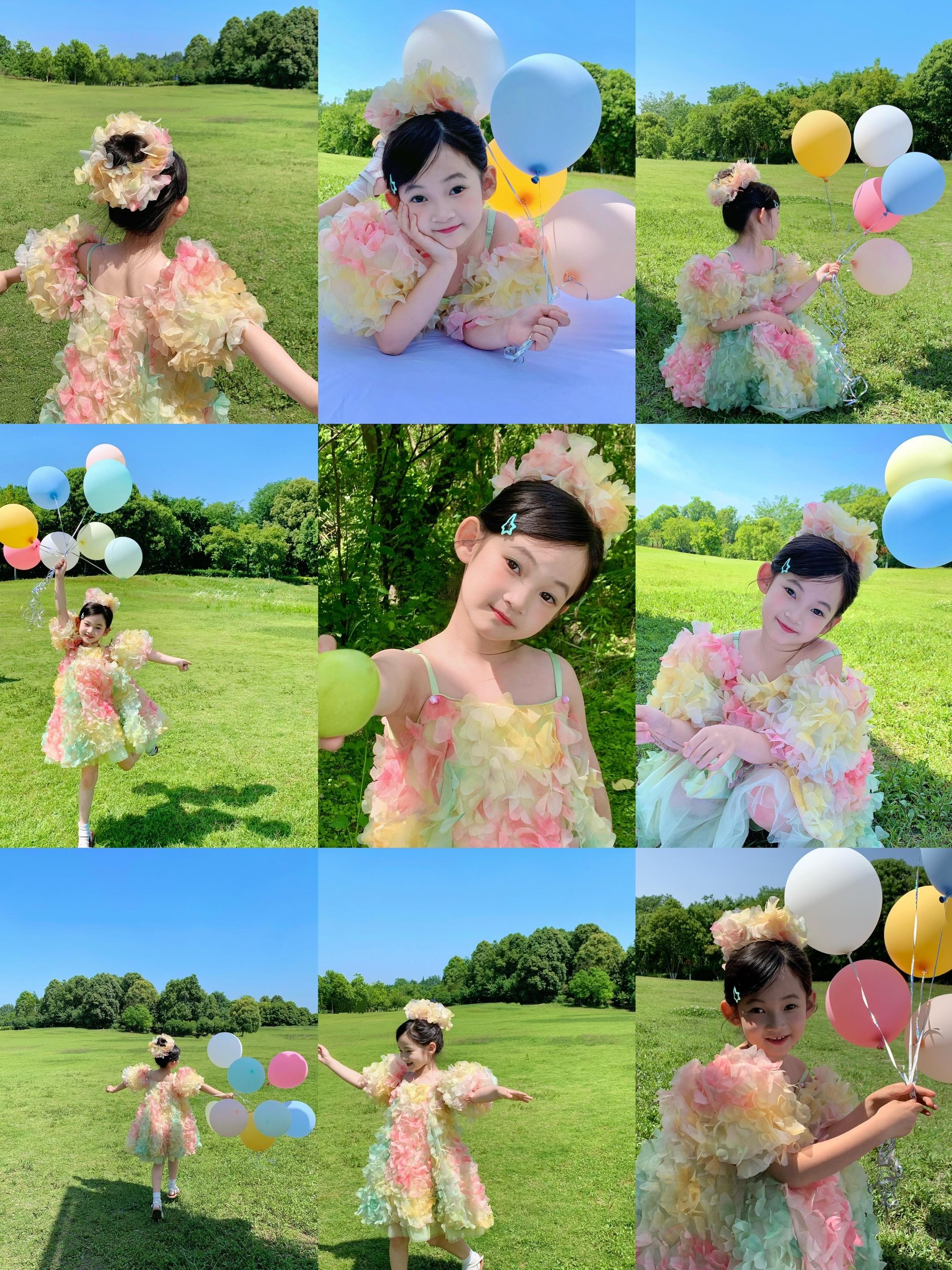 夏日公园给女儿这样拍🍃真的太有生命力了。