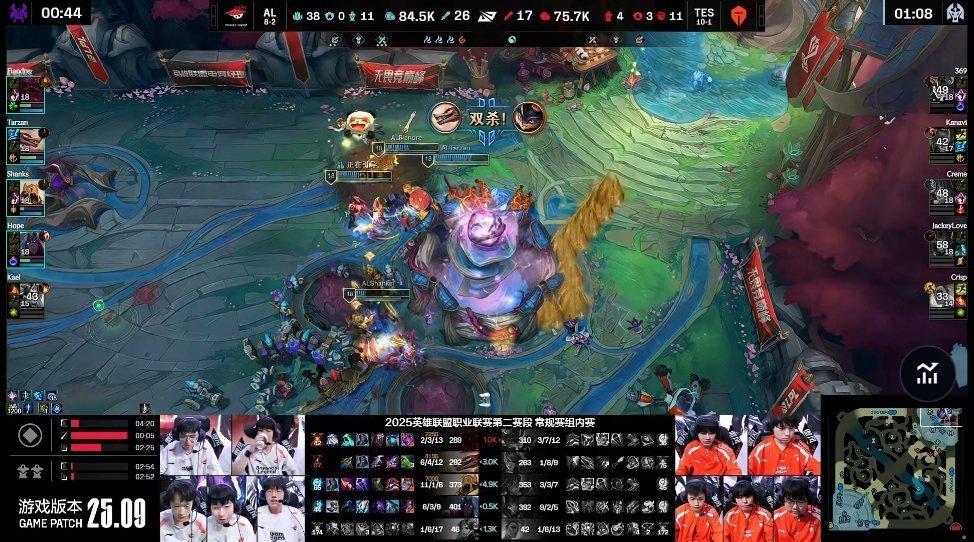 【2025LPL第二赛段 AL 1-0 TES】AL先下一城，如何评价这场比赛_