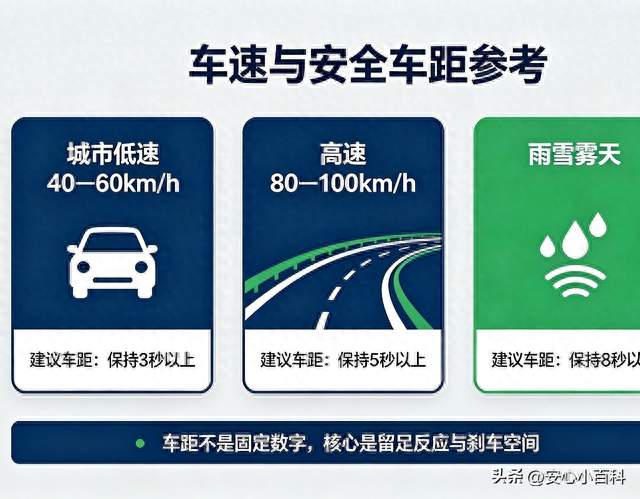 别只记“三秒法则”！老司机教你路上怎么判断安全车距