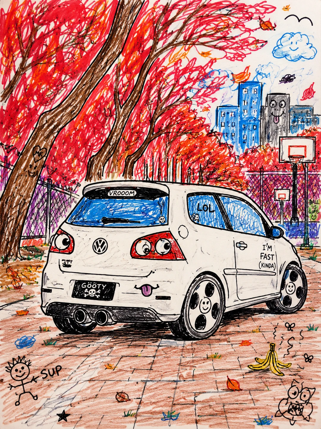 你想得到一台涂鸦爱车吗🖍️