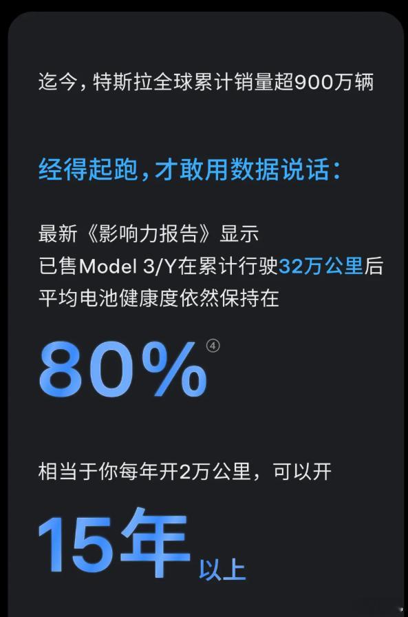 一辆特斯拉到底能开多少年？特斯拉官方今天给了个明确答案：一年两万公里能开15年以
