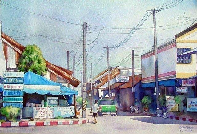 泰国画家Thoedsak Chaiyakan绘画作品欣赏。遇见艺术遇见美好绘画 