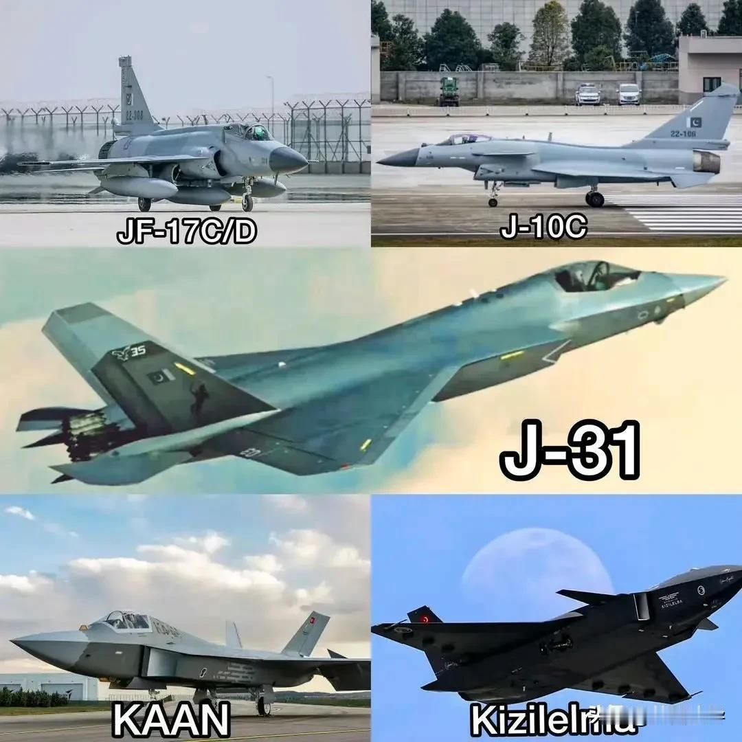 巴基斯坦空军的愿望，一共5款战斗机，其中三款由我国提供，剩余两款由土耳其提供，不