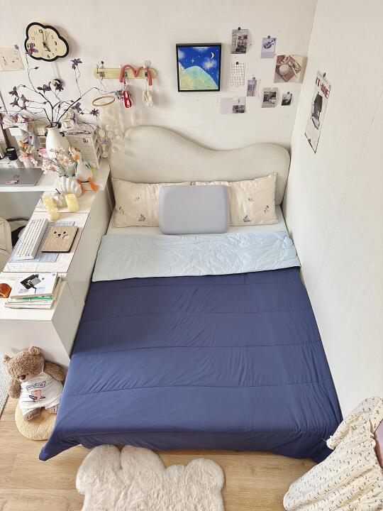 小房间布置分享，舒睡三件套越躺越舒服