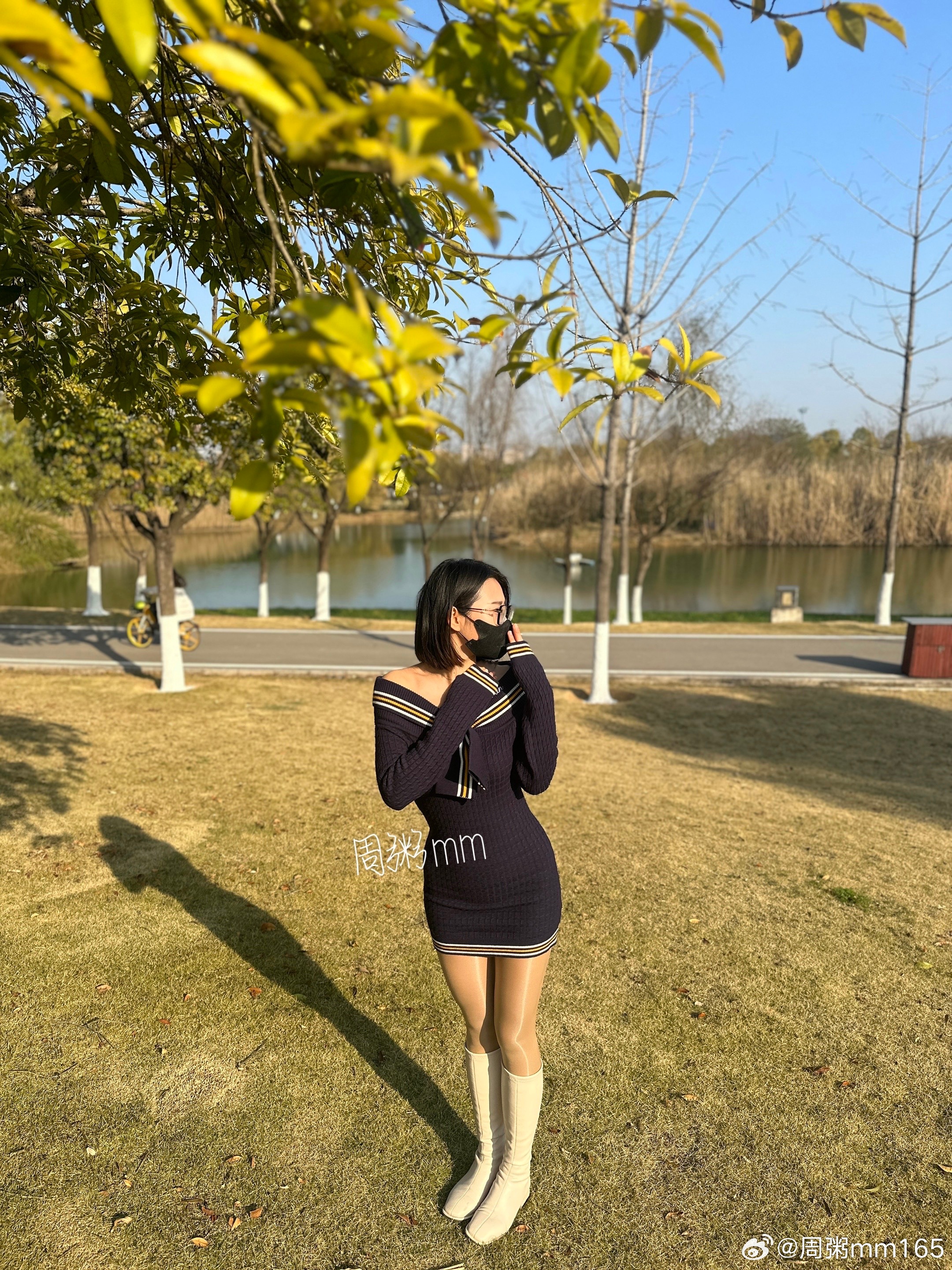 洗一次就缩水的裙子 幸好后面没人 