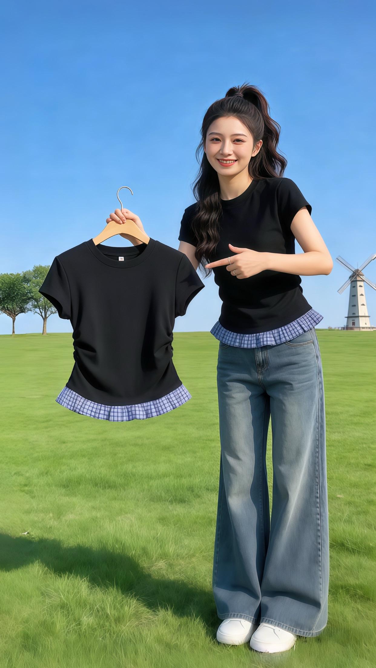 小个子的美女感漂亮上衣合集 夏季短袖穿搭推荐 春夏出游不露腿穿搭测评 ...