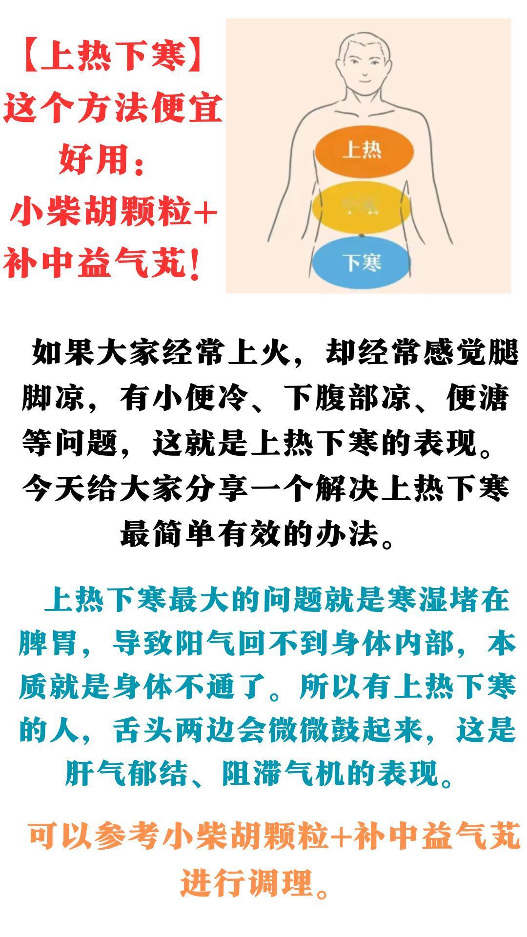 【上热下寒】这个方法便宜好用：小柴胡颗粒+补中益气芄！#中医##中药##健康科普
