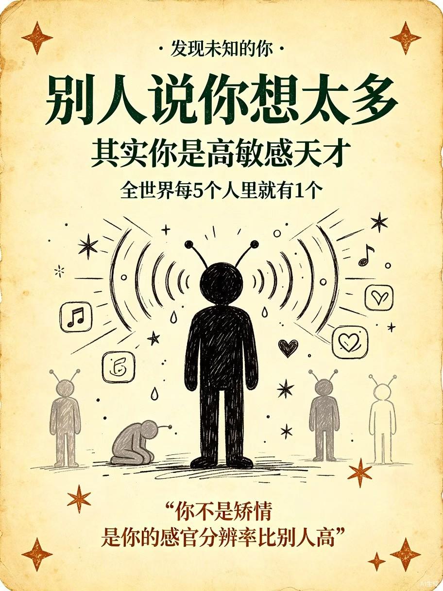 从小到大是不是总有人说你："你怎么这么敏感？""别想太多了。"

别人一句话你能