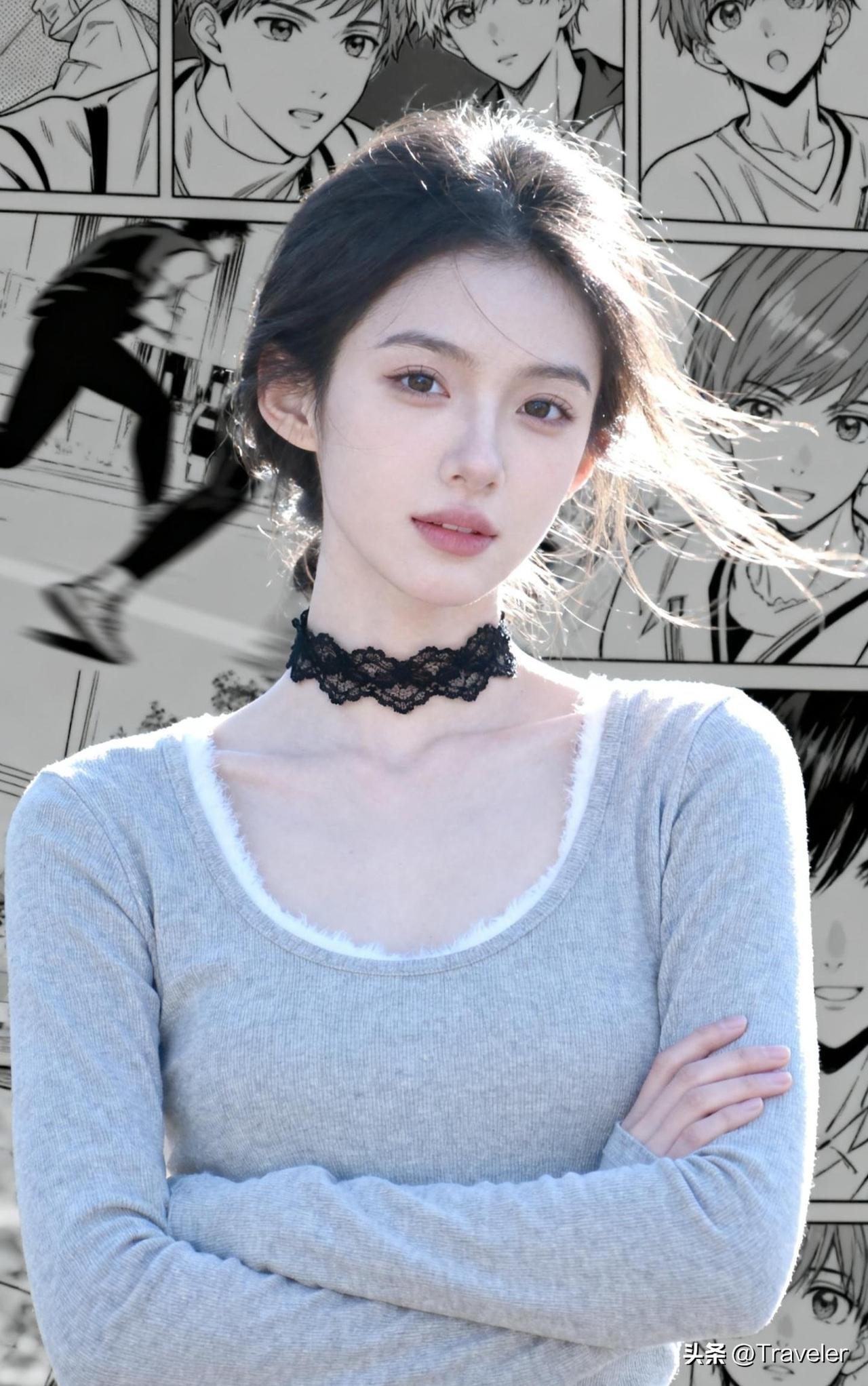 元气少女与漫画风的完美融合📚✨