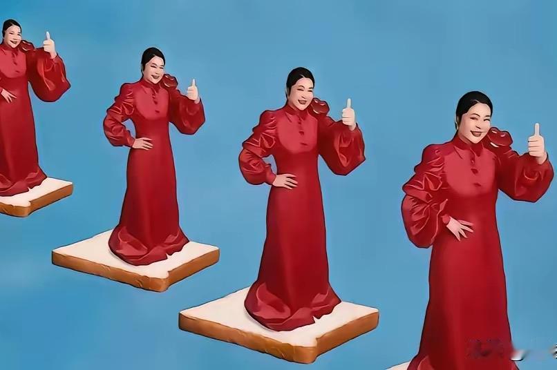 据说这是倪大妈为某面包商家拍的广告片。
看来这面包味道一定不错，倪大妈都竖大拇指