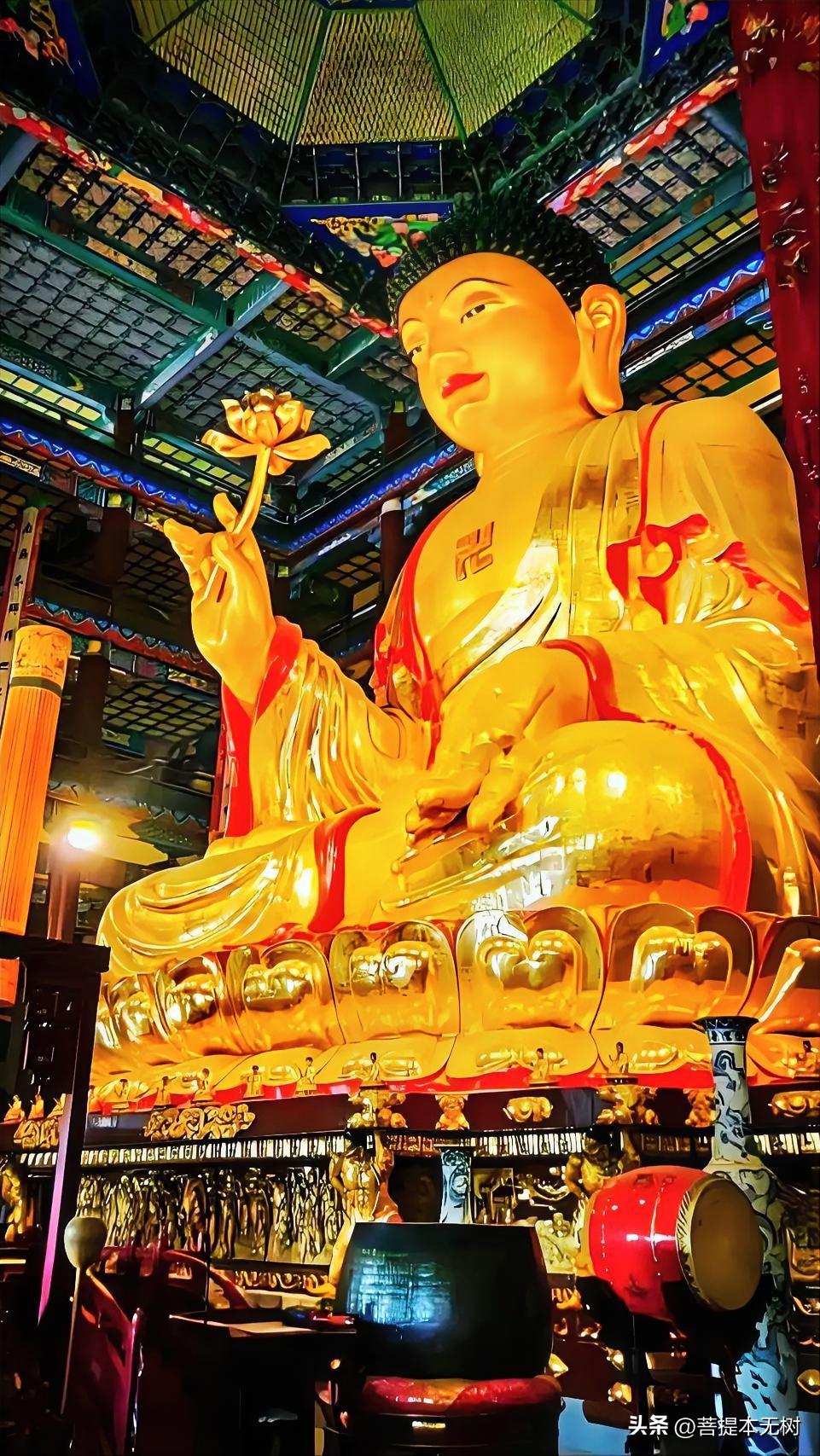 殿内最大的拈花大佛，藏着一句不说破的温柔
 
跨进广佑寺大雄宝殿的那一刻，整个人