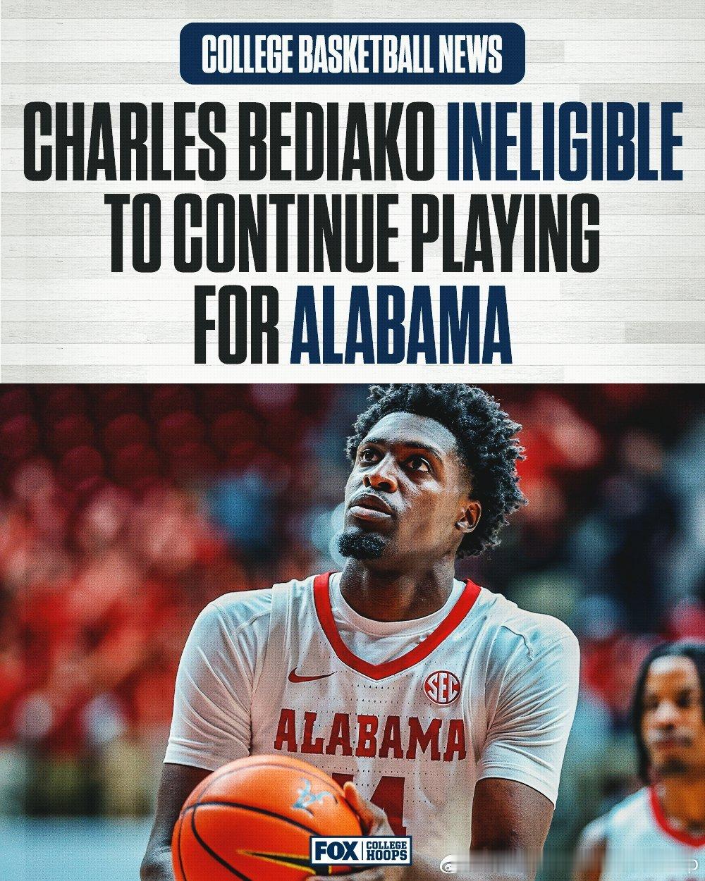 法官驳回了Charles Bediako要求的对于NCAA发出禁令的请求，他在短