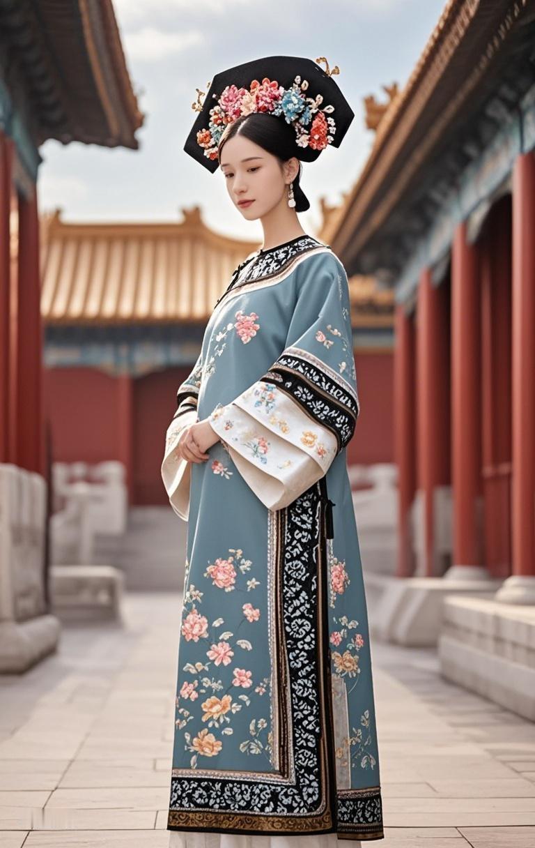 AI写真辑宫阙巍峨连霄汉，华服璀璨映日辉；今日置身故宫，恰似为故地添了笔新篇。