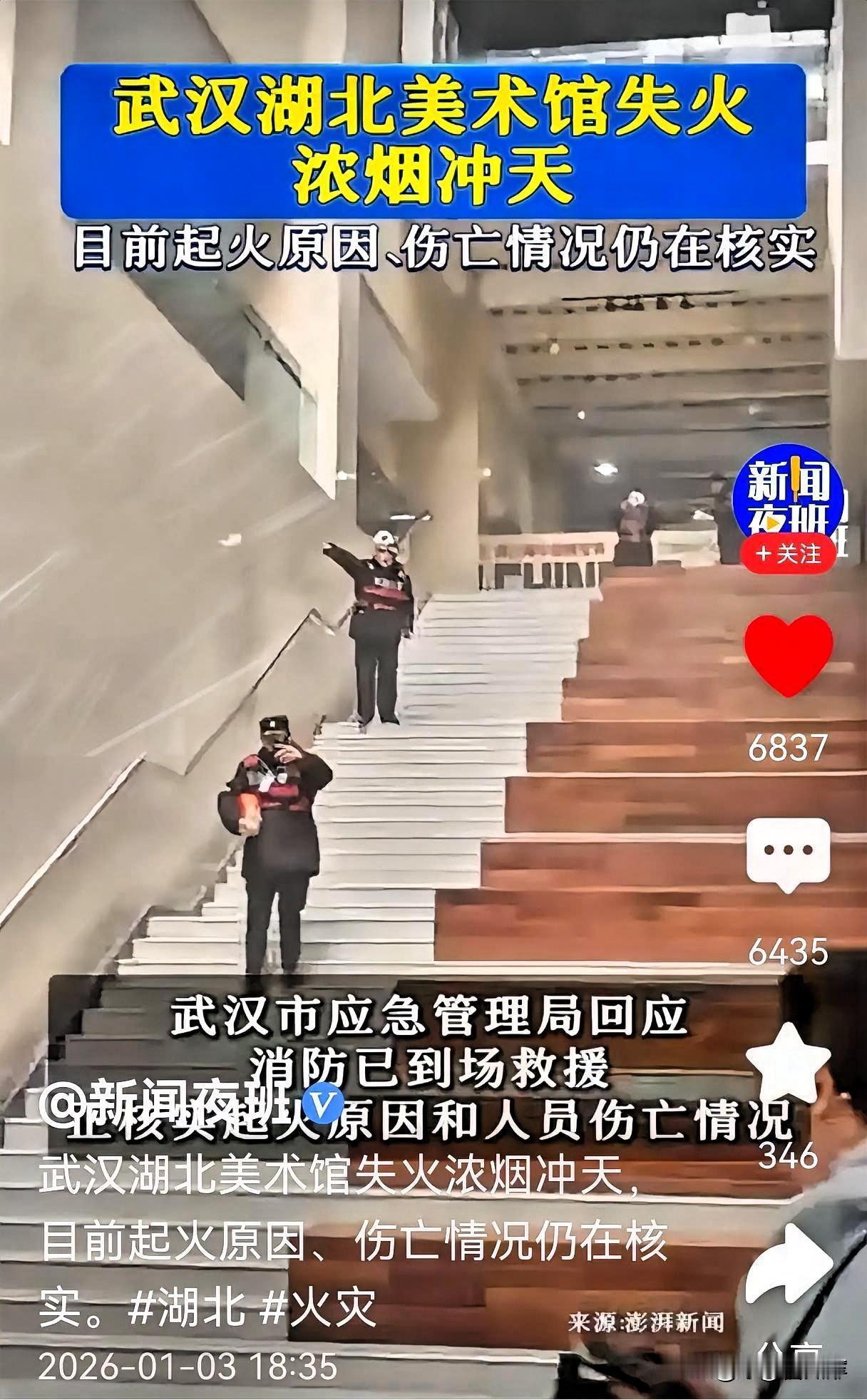 果然不出所料！
​湖北美术馆起火了，
我的第一反应不是惋惜，而是这剧情也太敷衍了