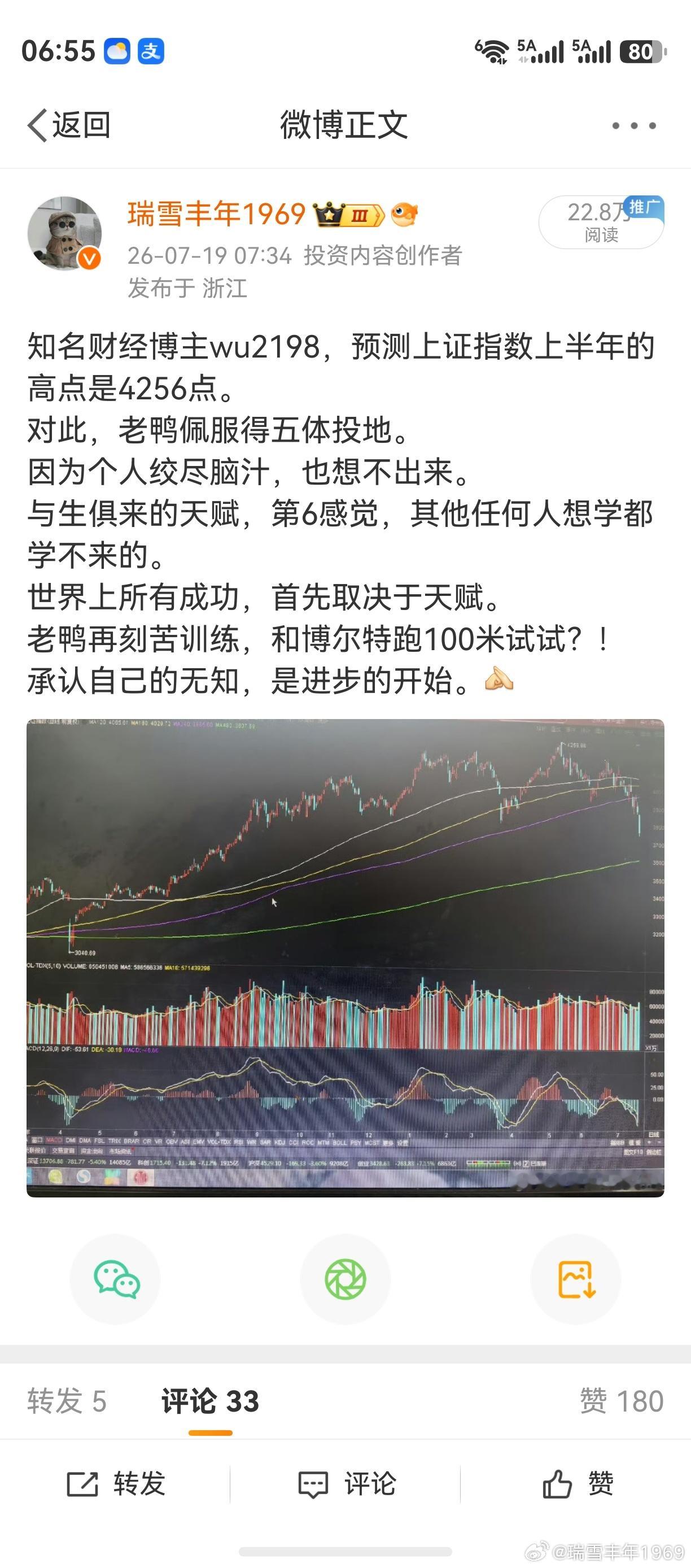 7月30日，又说创业板3160点左右A杀完成。微博上，似乎没有人知道他的姓名性别
