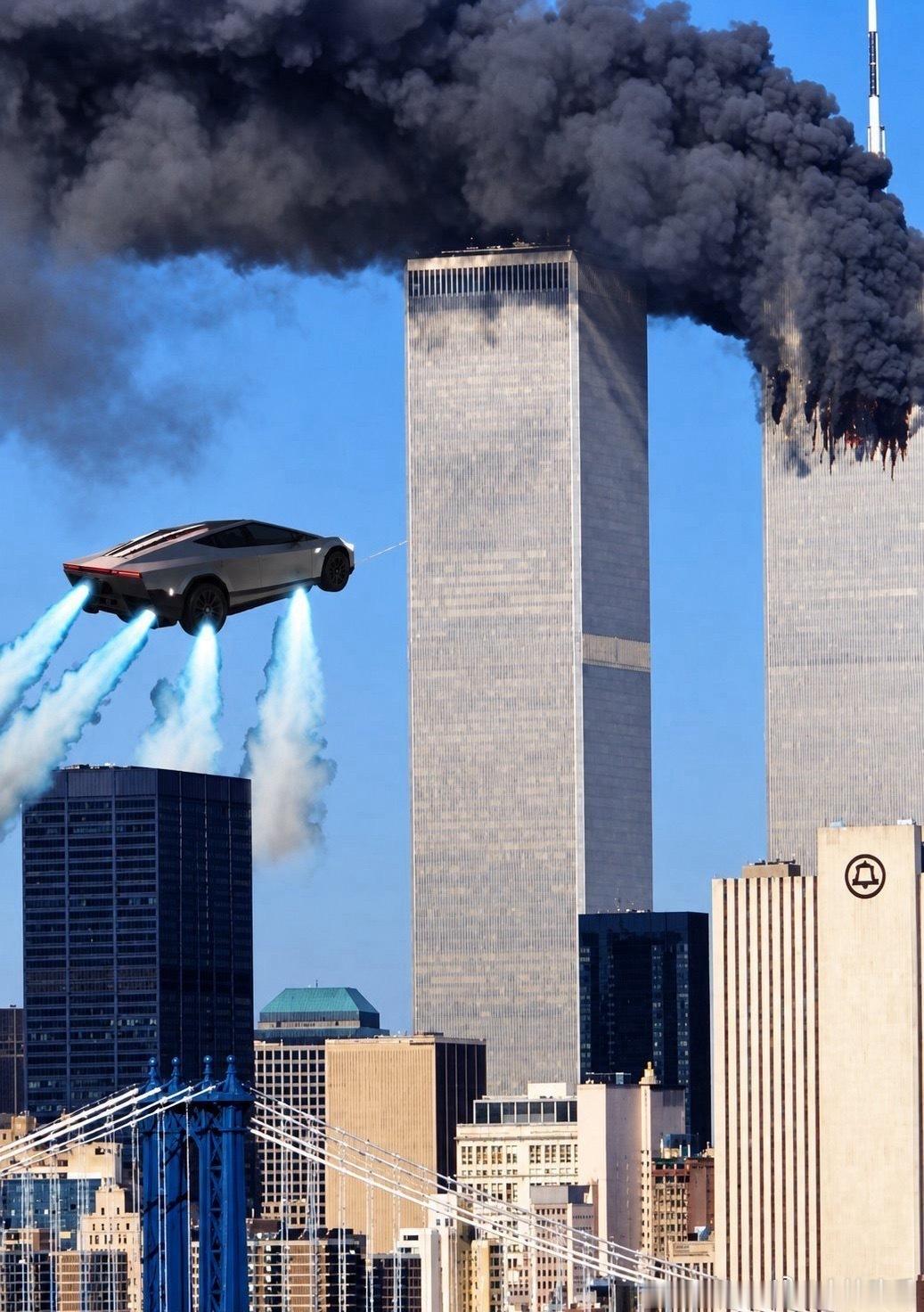陆空两用汽车。只是，特斯拉是电车啊，怎么那么大尾气 ？ ​​​
