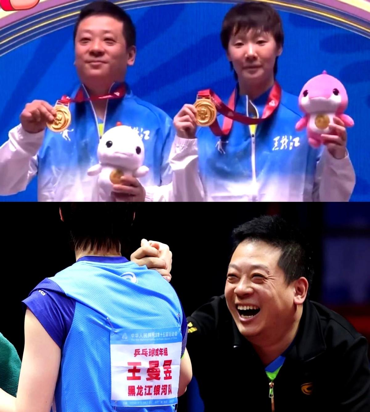 “暂停都不给，这教练心够狠。”

镜头扫过，肖战板着脸摇头，王曼昱只能把毛巾塞回