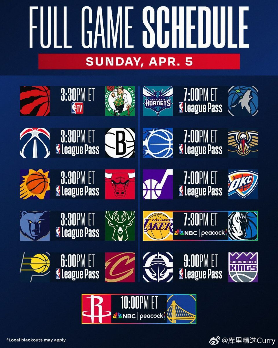 今天NBA比赛场次。库里迎来复出，必须看的一场！高清免废观看比赛直播戳👇库里复