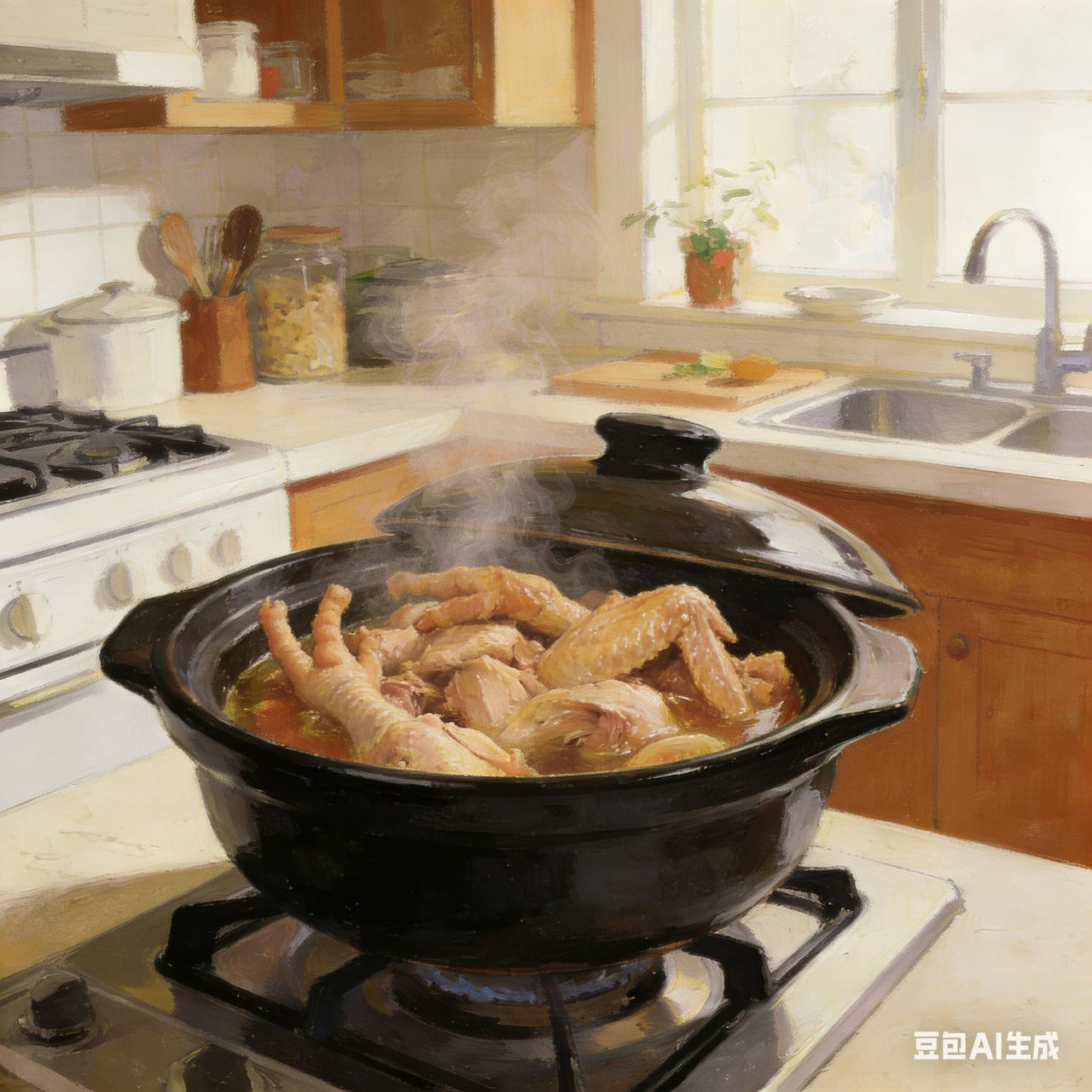 农家笨养的鸡真香，这只土鸡还真有故事！

 周日姐姐从老家来办事，给我带来了一只