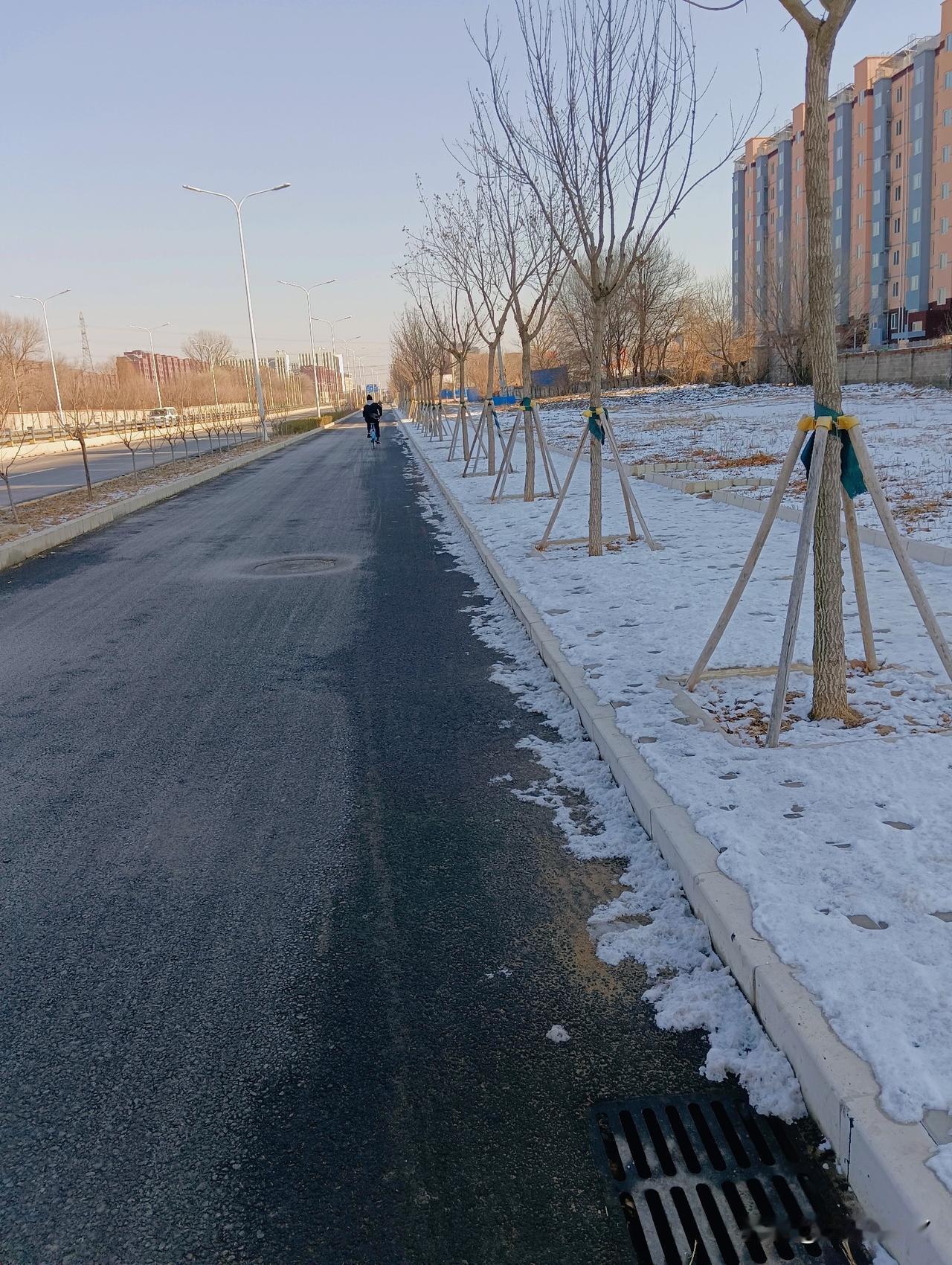 已经过去好几天了，地上还有许多的积雪没有化。
有雪在，才是冬天该有的样子。