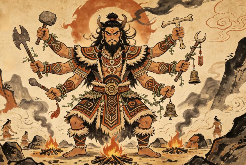 品读《山海经》612——《大荒南经》三身国

原文：
大荒之中，有不庭之山，荣水