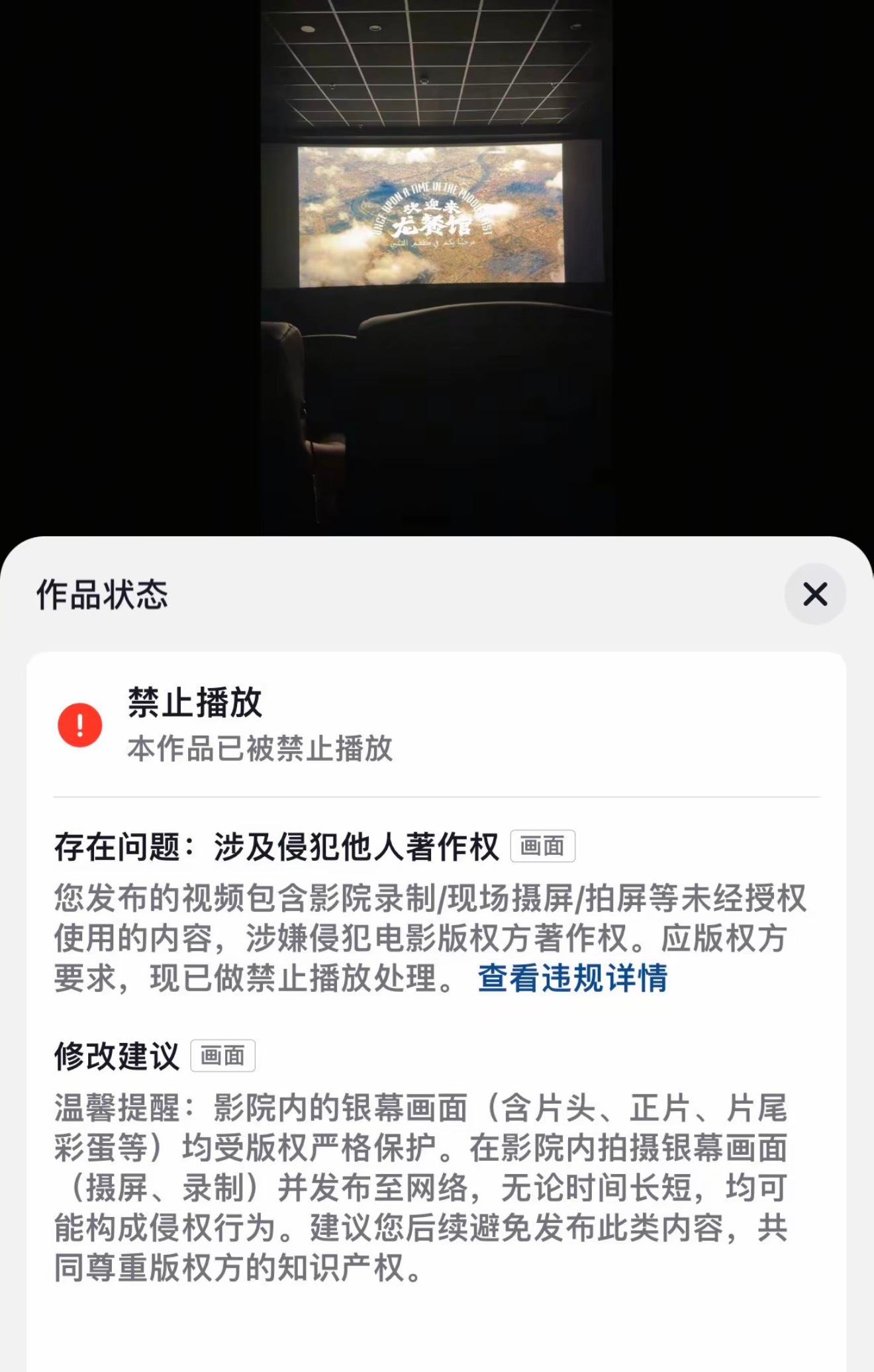 我有一个朋友，干了件蠢事，把《欢迎来龙餐馆》拍的照片，发到抖音，结果视频涉及侵权