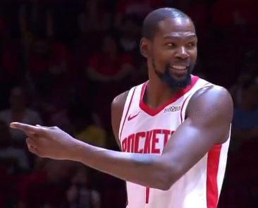今日火箭首秀！杜兰特投篮10投7中，拿到20分2篮板！nba季前赛 ​​​